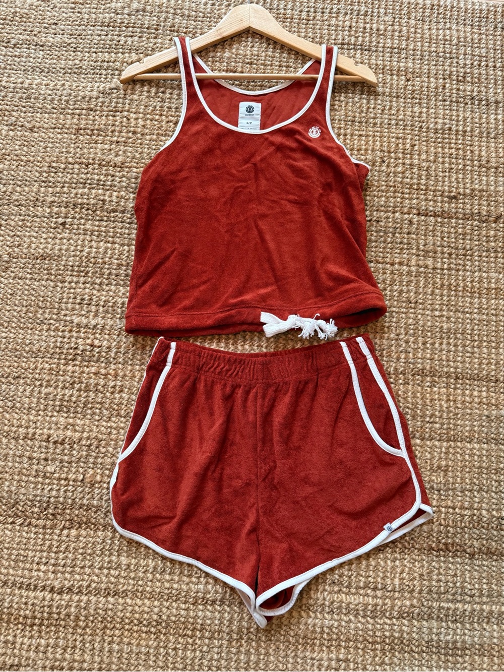 Terracotta Terry Tank & Short Set by Element